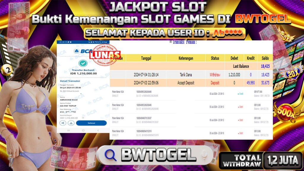 BUKTI JACKPOT SLOT POKER MANIA 1024 TERPERCAYA DI INDONESIA TGL 04-07-2024